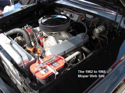 1964 Plymouth Fury engine at the 3rd Annual Halloween Car Show