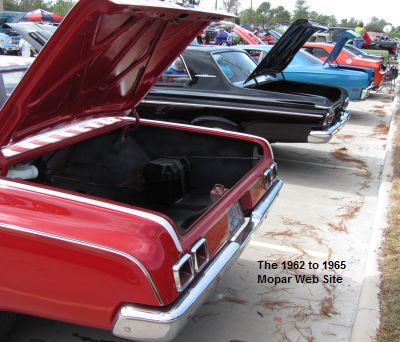 1964 Dodge and Plymouth rear side view at the 3rd Annual Halloween Car Show