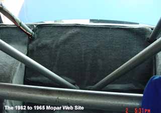 1965 Plymouth A990 rear interior