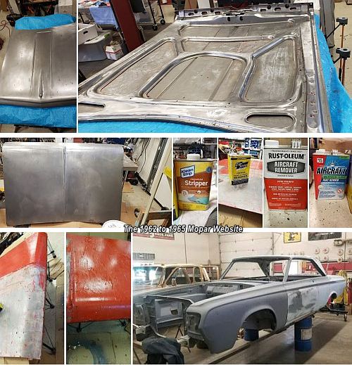 panel stripping on 1964 Plymouth Sport Fury restoration