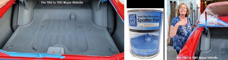 painting inside trunk for 1964 Plymouth Sport Fury restoration