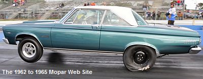 1965 Plymouth Satellite, drag strip launch