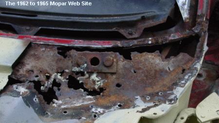 1964 Dodge Polara 500 convertible cowl rust repair