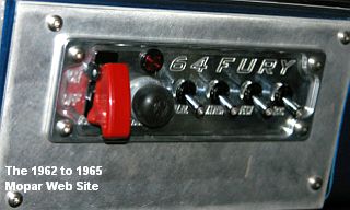 1964 Plymouth Fury, switches on dash