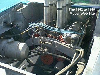 '65 Dodge Coronet AWB 426 Hemi and engine compartment