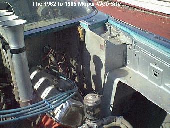 '65 Dodge Coronet AWB 426 Hemi and engine compartment
