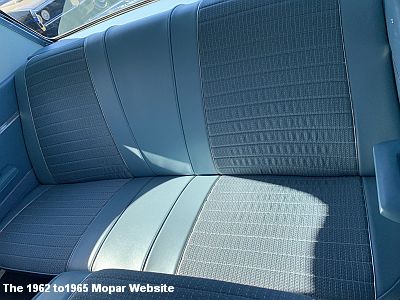 1963 Plymouth Fury rear interior